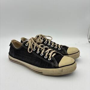 Rare Vintage 90s Converse All Star Hemp Low Sneakers Shoes Men's 12 Black